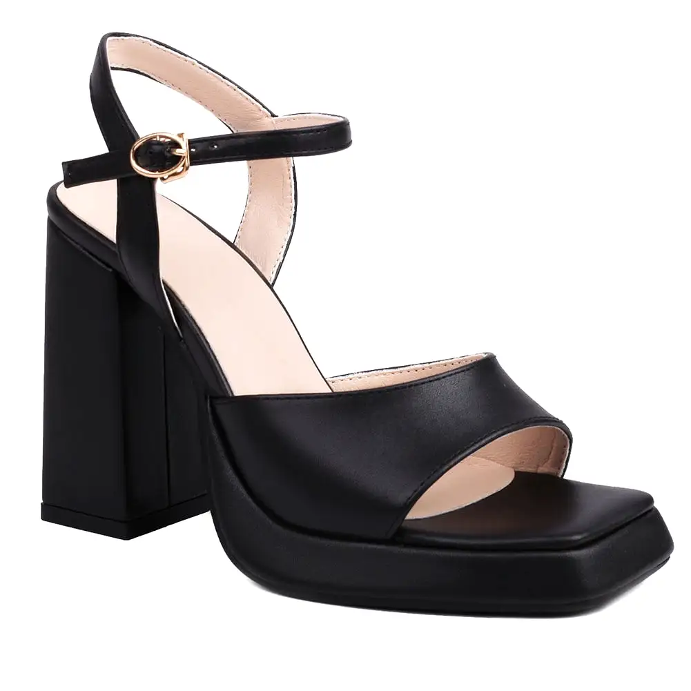 Ankle Strap Sandals Pointed Toe High Heels Platform Style Modern Office Lady Sandals