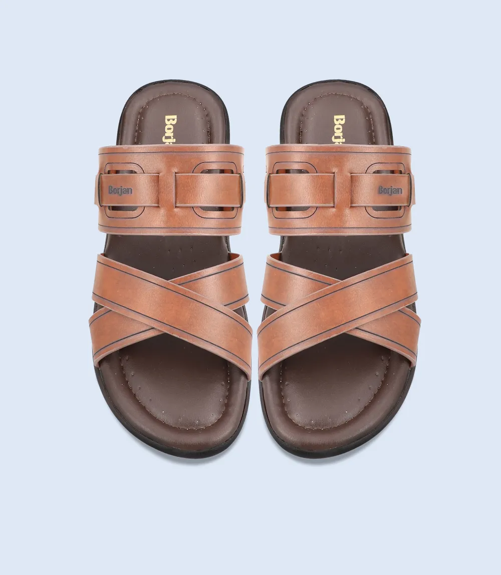 BM6066-BROWN-Men Slipper