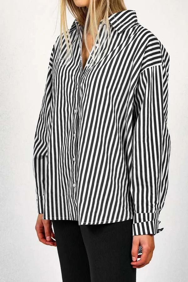 Brunette the Label Striped Button Up