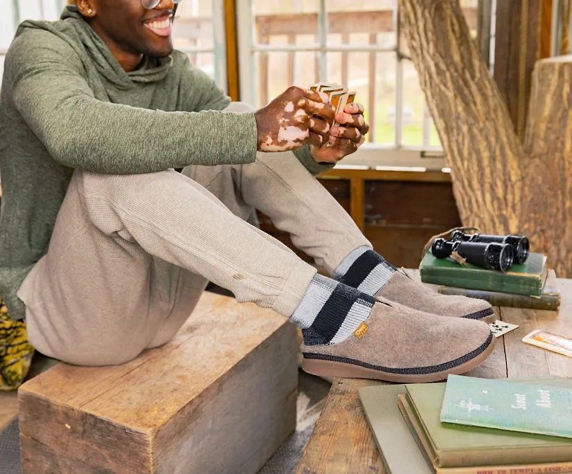 Chaco Mens Revel Collapsable Back Slippers-Gray