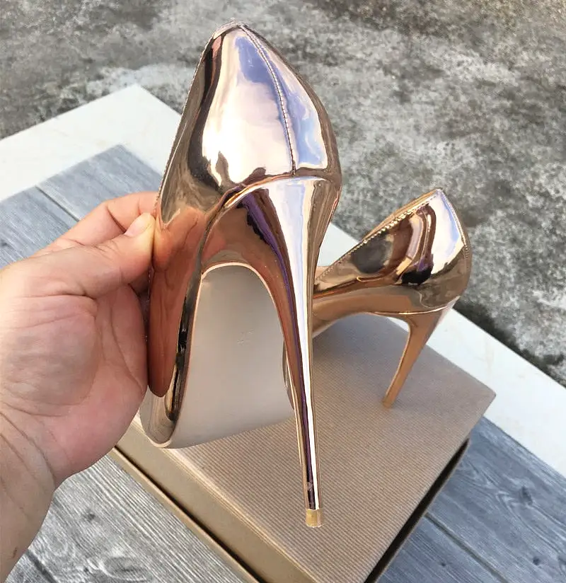 Champagne Gold Patent Leather Pumps