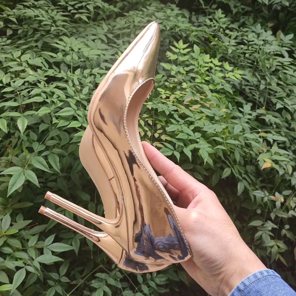 Champagne Gold Patent Leather Pumps