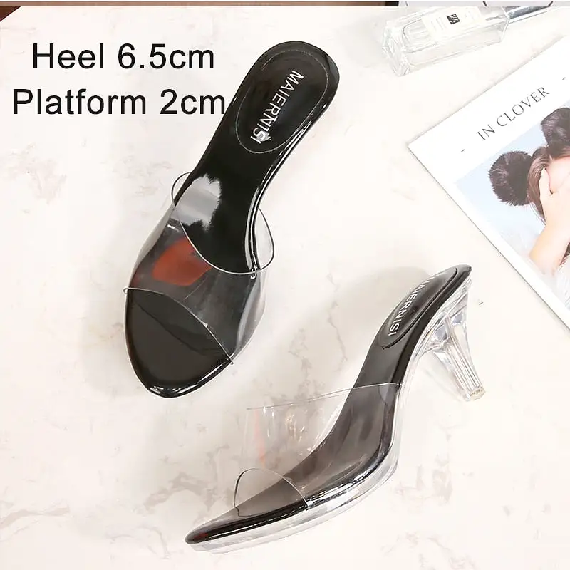 Crystal Show Stripper Heels Clear  Platforms High Heels Sandals