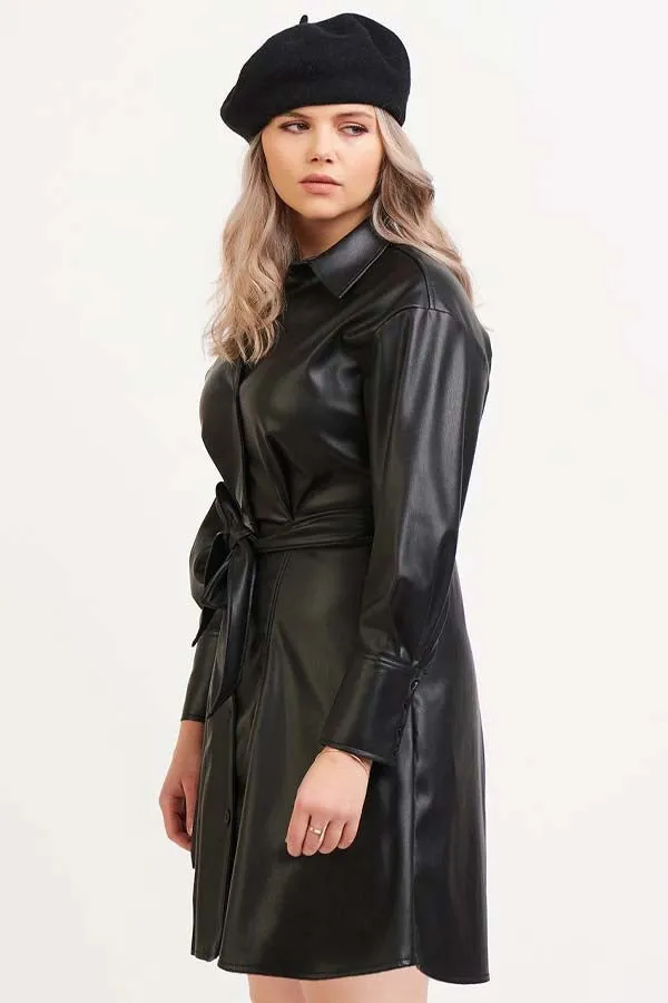 Dex Plus Belted Shirt Dress