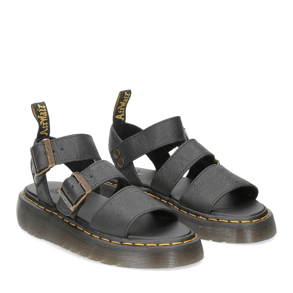 Dr. Martens Sandalo Gryphon Quad black pisa - Al Siletto | Al Siletto