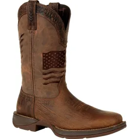 Durango 12-Inch Brown Distressed Flag Men's Western Boot