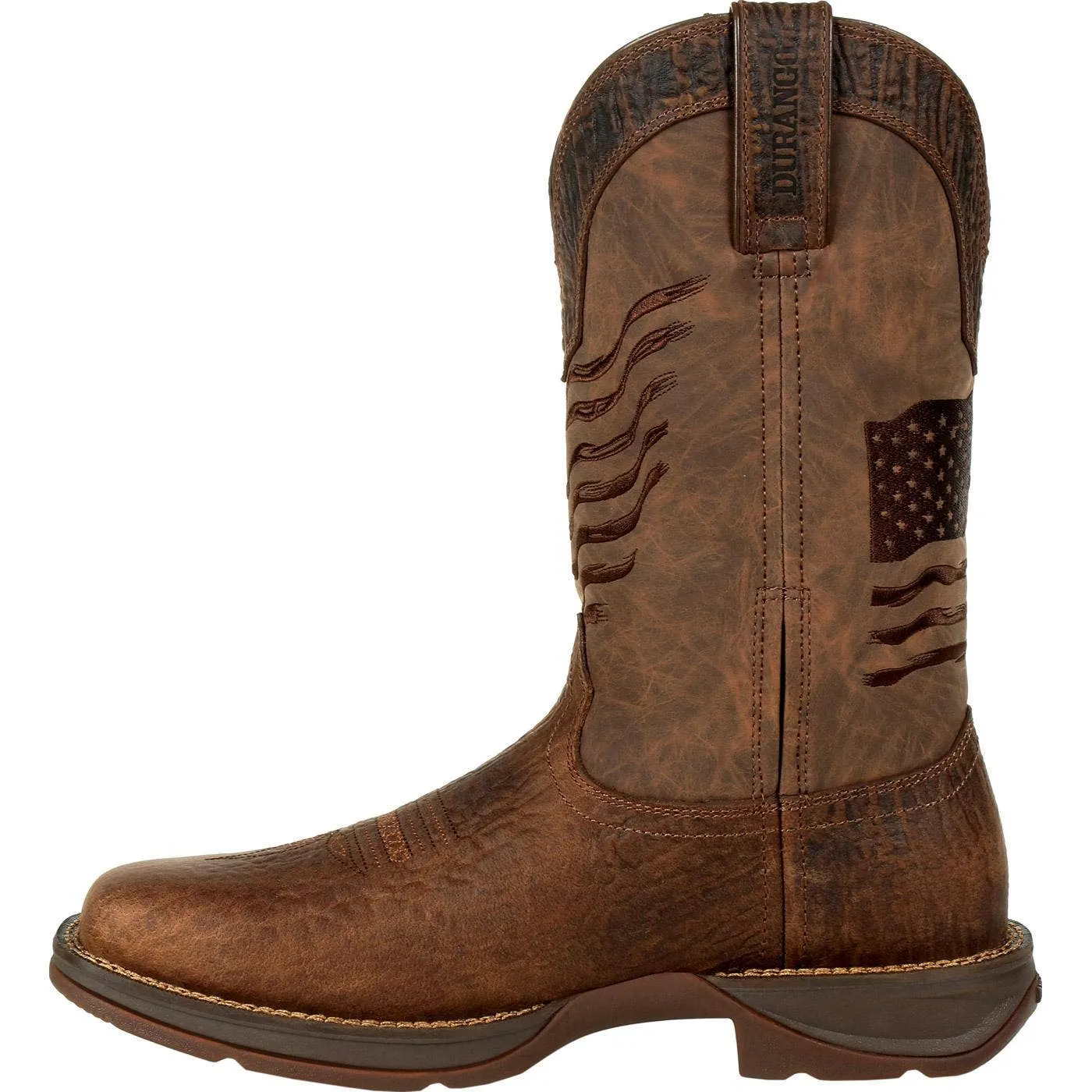 Durango 12-Inch Brown Distressed Flag Men's Western Boot