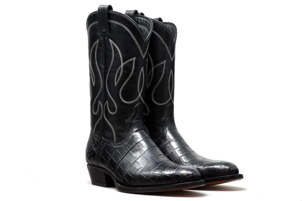 Durango Boots V4 Black in a while Crocodile