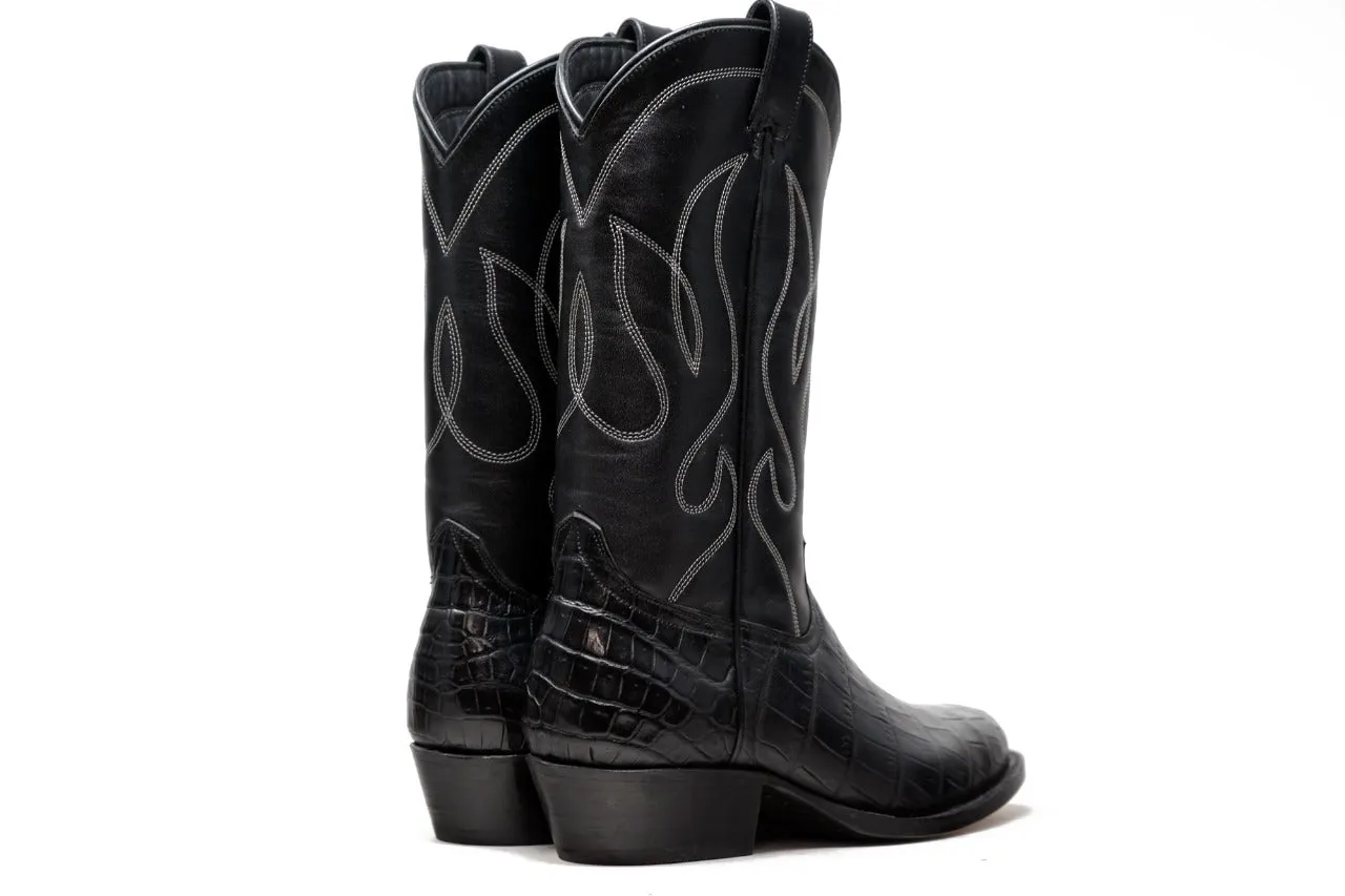 Durango Boots V4 Black in a while Crocodile