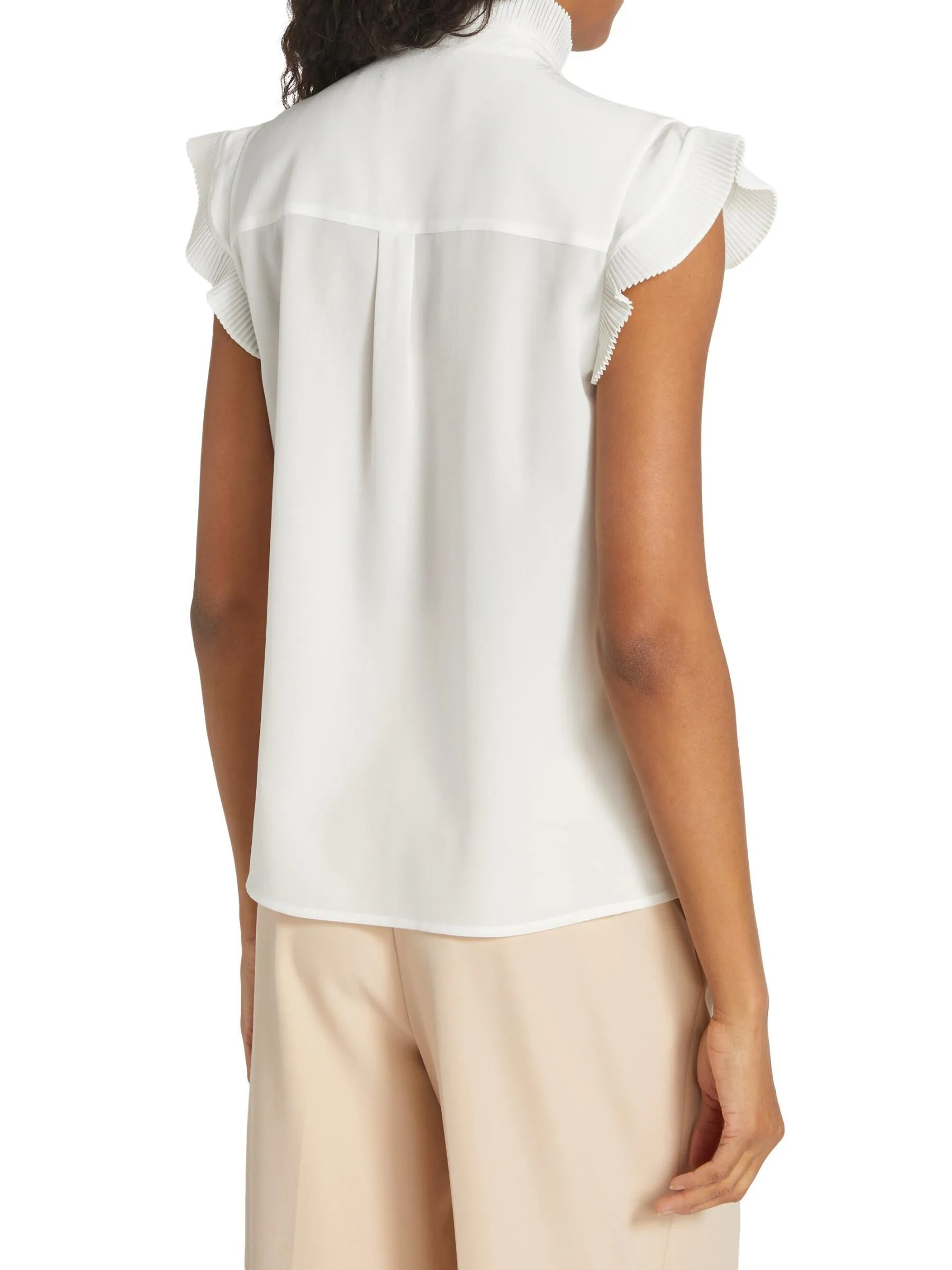 Elie Tahari  |Silk Sleeveless Plain Office Style Formal Style