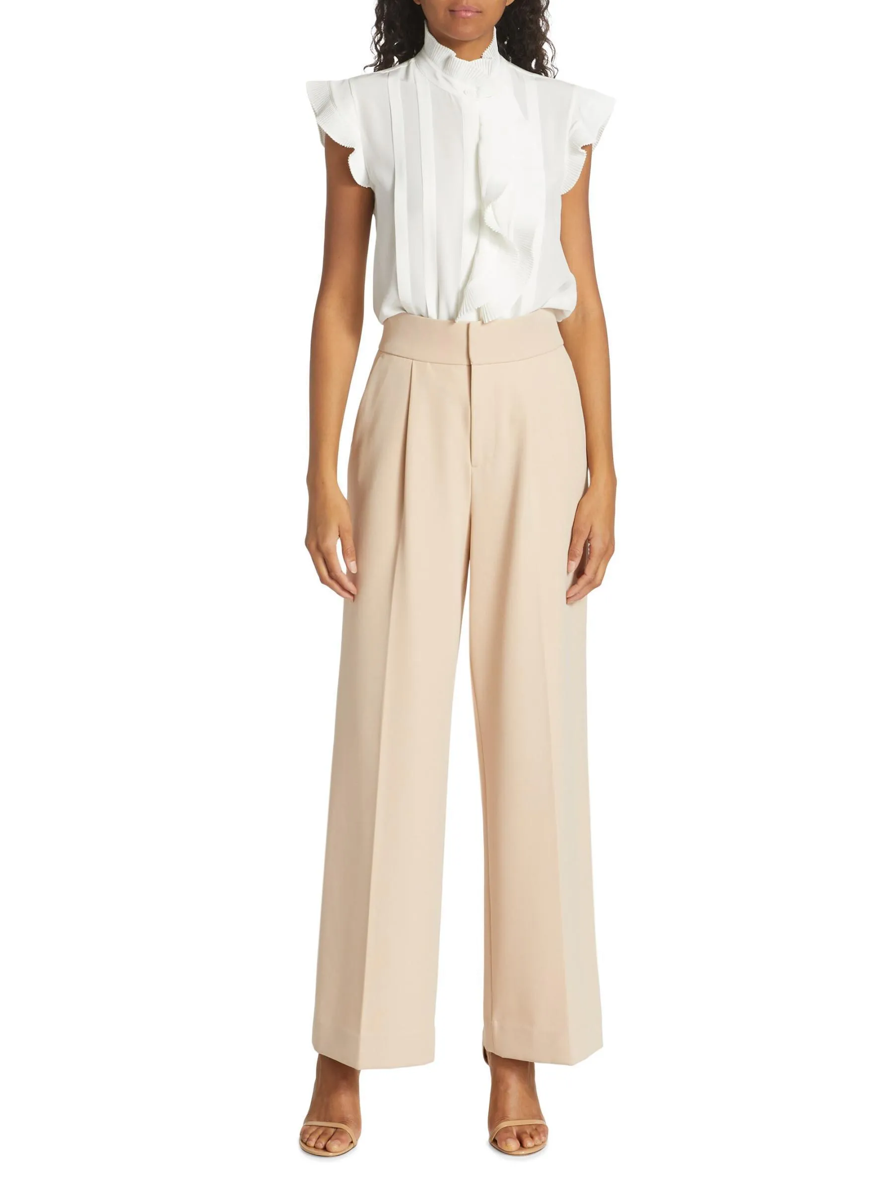 Elie Tahari  |Silk Sleeveless Plain Office Style Formal Style