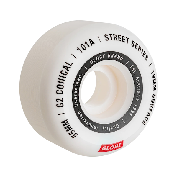 Globe G2 Conical Street Wheel 53mm - White/Essential