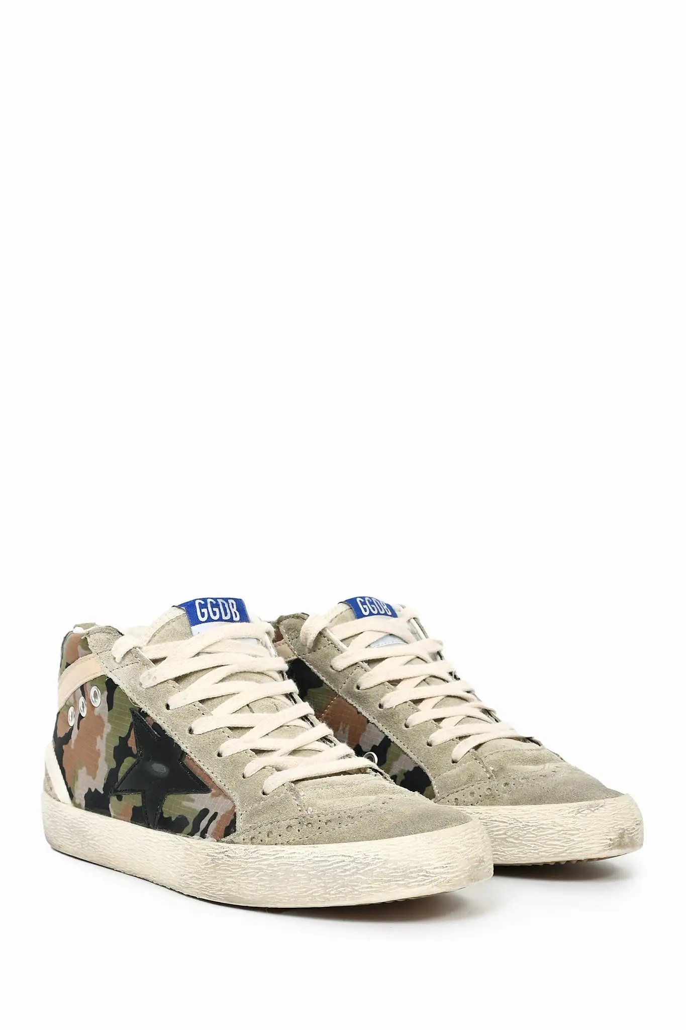 Golden Goose Camo Mid Top Sneakers Size 38