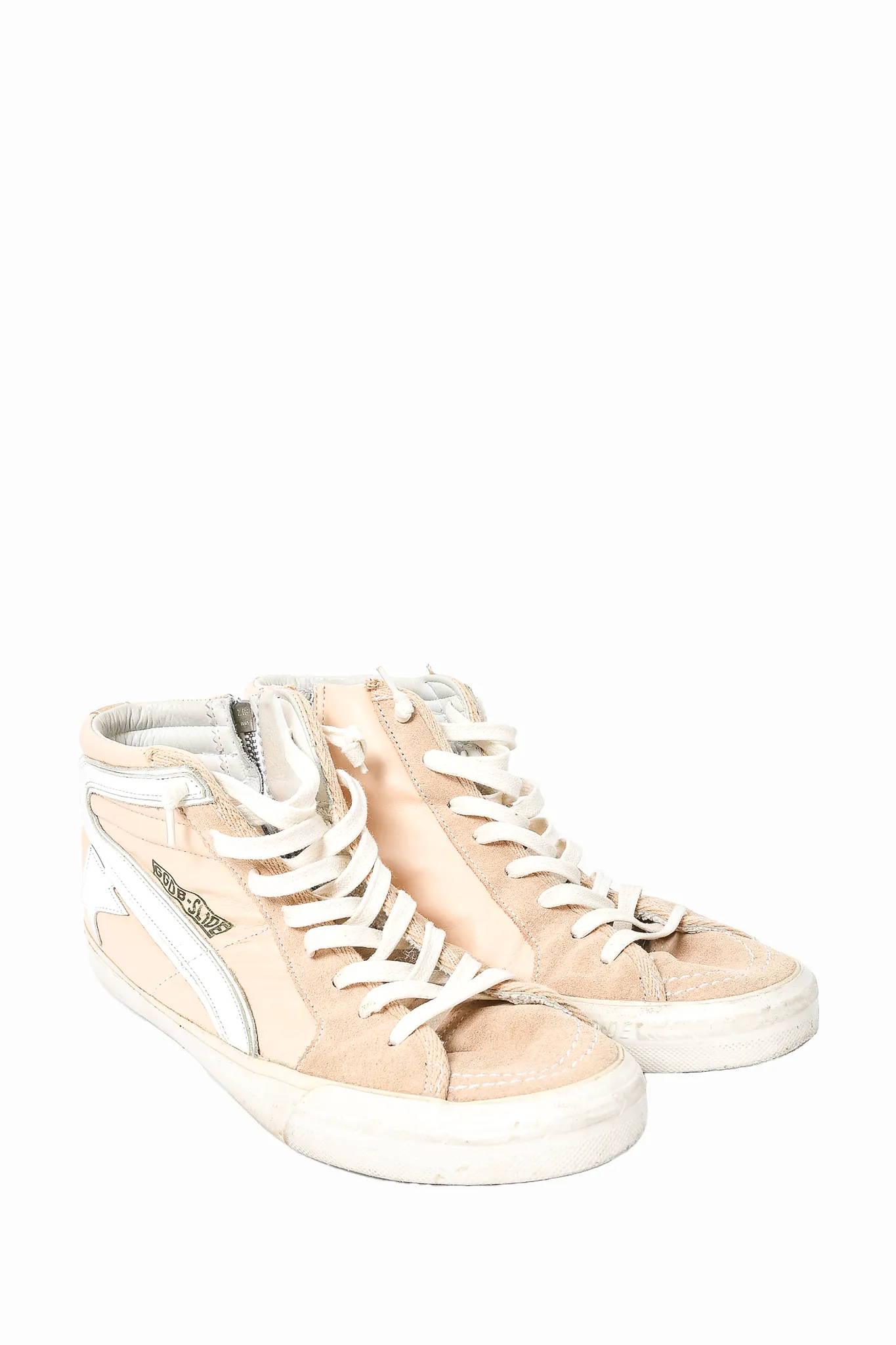 Golden Goose Pink Leather Star High-Top Sneakers sz 41