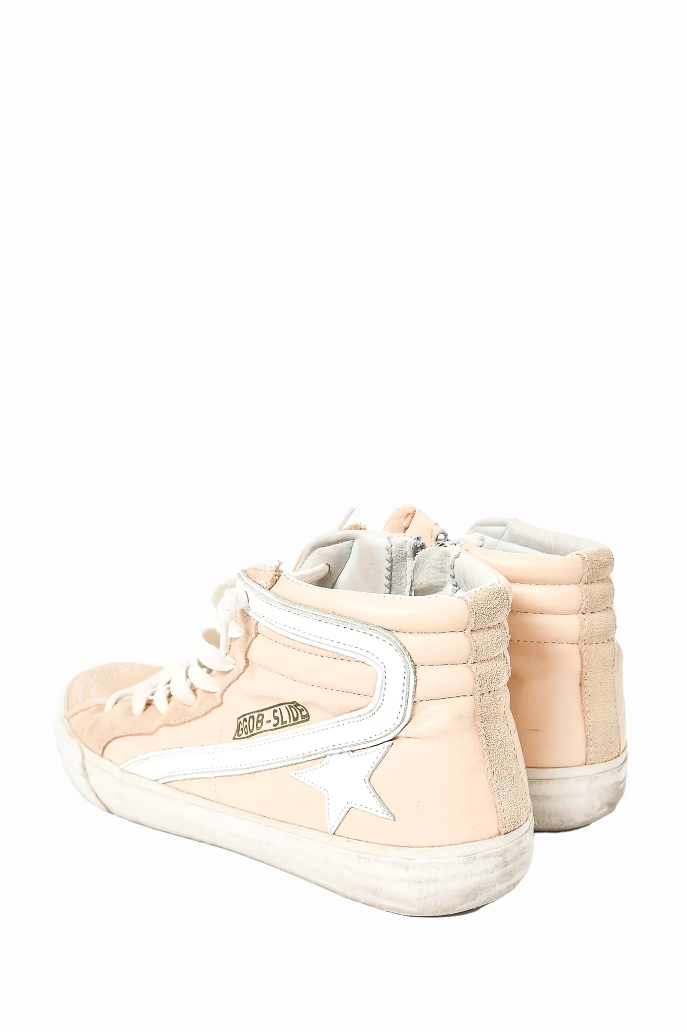 Golden Goose Pink Leather Star High-Top Sneakers sz 41