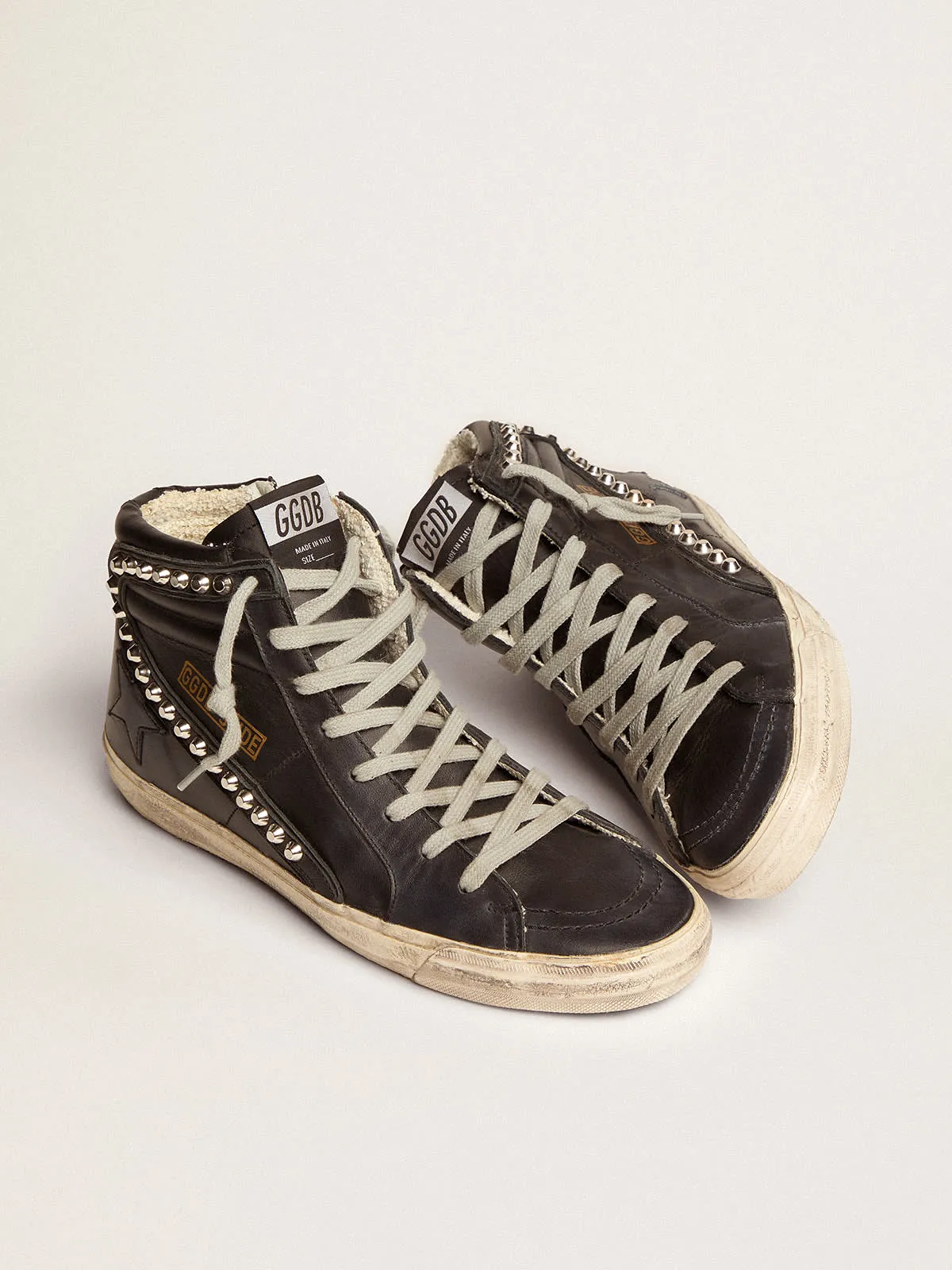 Golden Goose Slide High Top With Studs