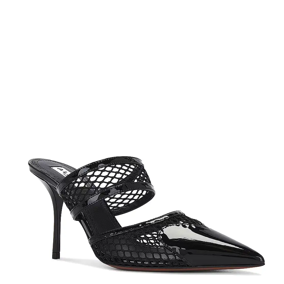 Heart 90 Mules Mesh, Black