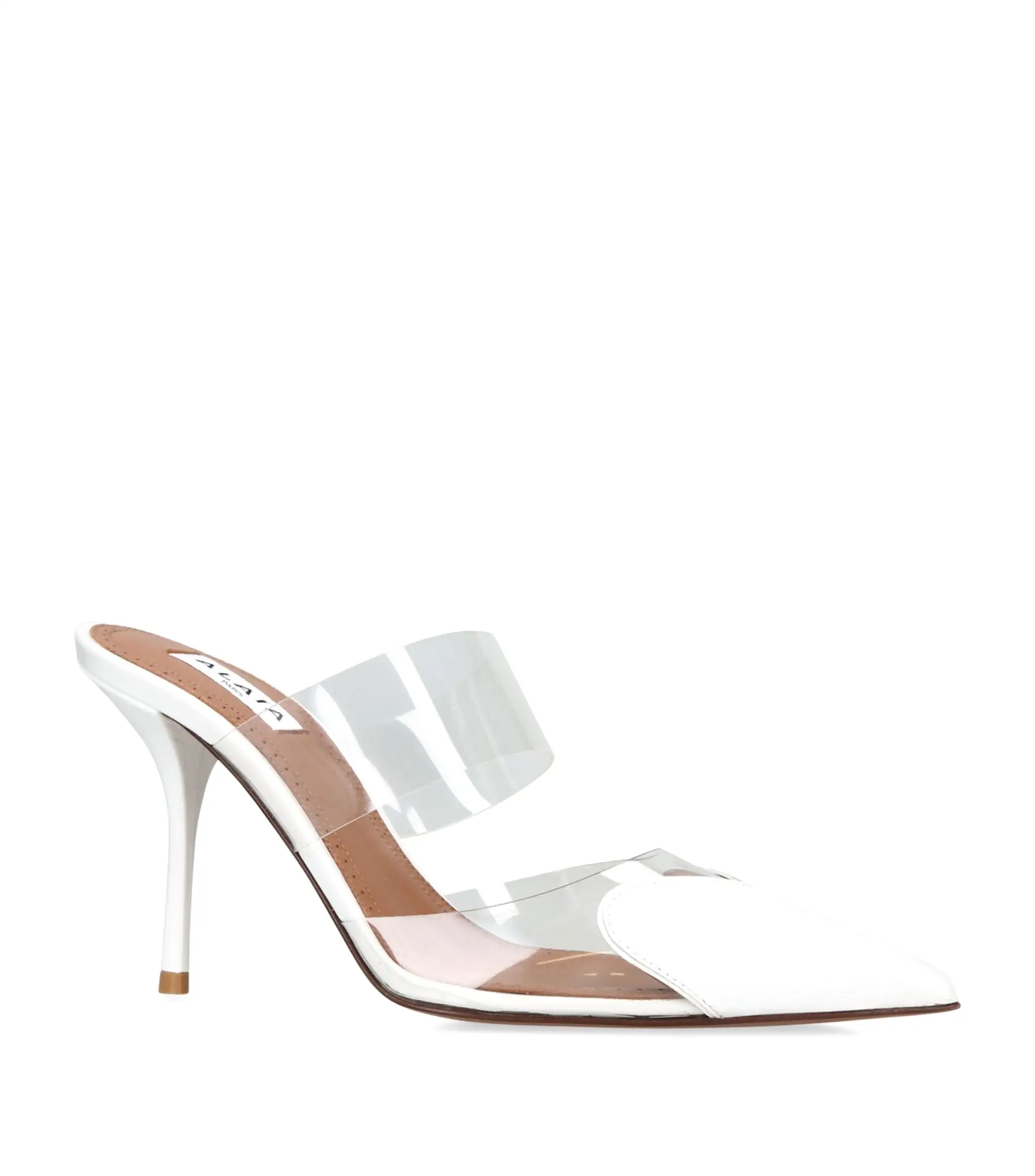 Heart 90 Mules, White