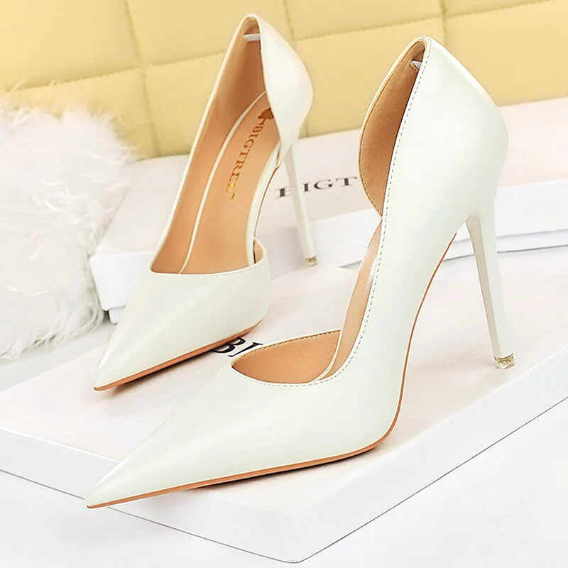 HIGH  Quality Leather High Heels Fashion Stiletto Luxurious Elegant Pumps