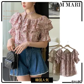 I AM MARI  |Street Style Plain Short Sleeves Party Style Office Style