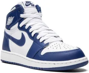 Jordan Kids Air Jordan 1 Retro High Og Storm Blue sneakers White