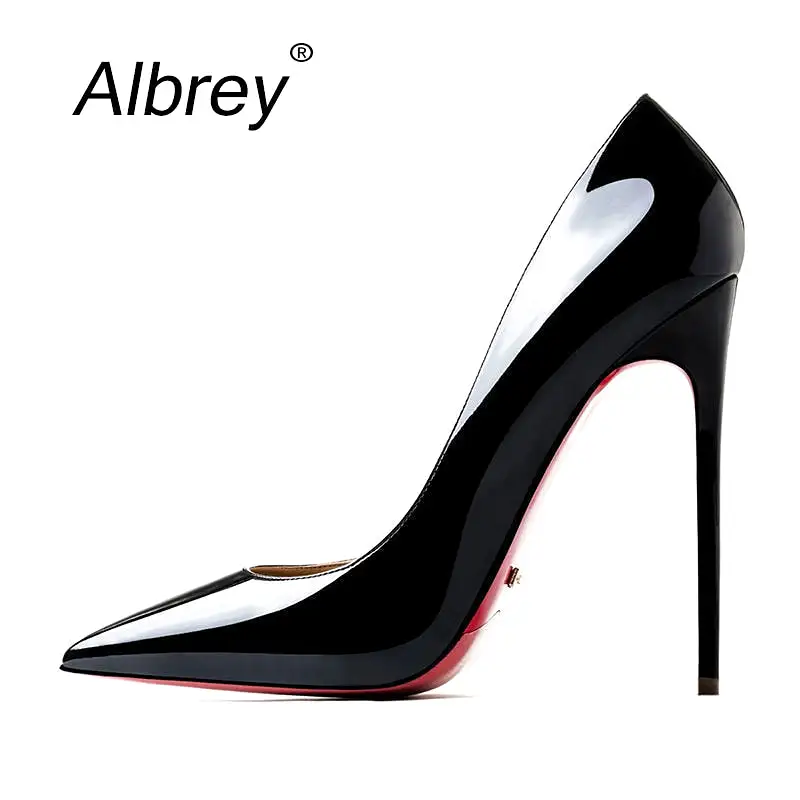 Luxury Brand Women Red Pumps Pointed Toe Thin Heel High Heels