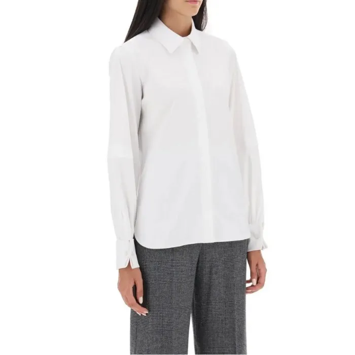 MaxMara  |Casual Style Long Sleeves Plain Cotton Office Style