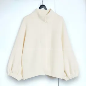 MaxMara  |Casual Style Wool Long Sleeves Plain Elegant Style