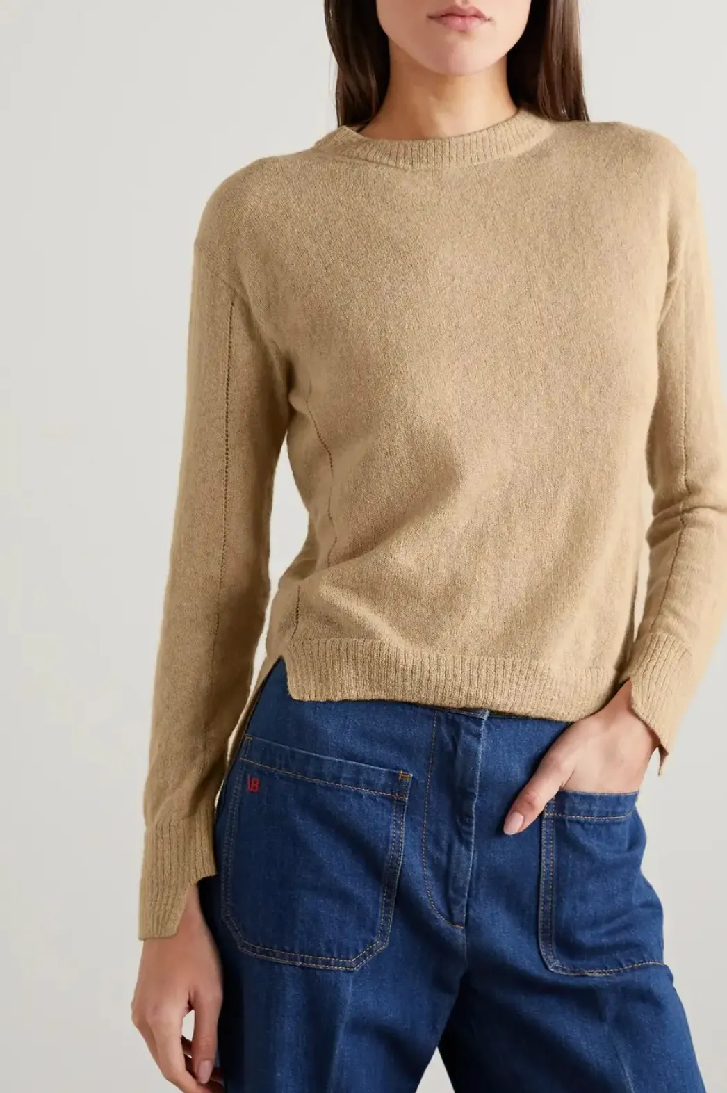 MaxMara  |Crew Neck Casual Style Long Sleeves Cotton Office Style