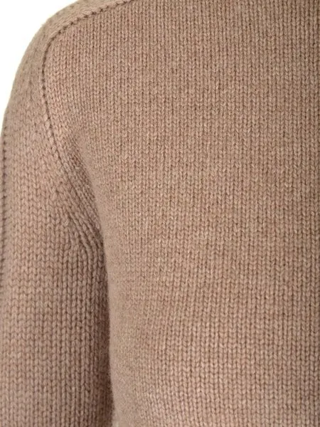 MaxMara  |Crew Neck Street Style Long Sleeves Plain Cotton