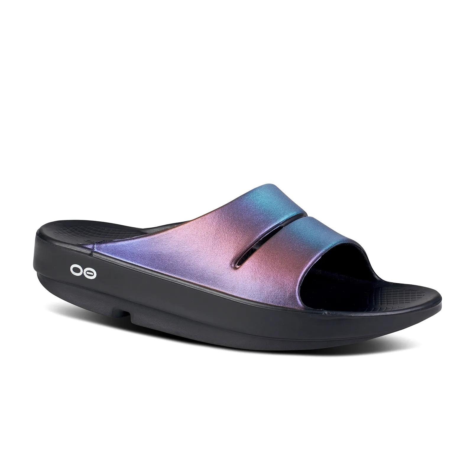 Oofos OOahh Luxe Slide (Women) - Midnight Spectre