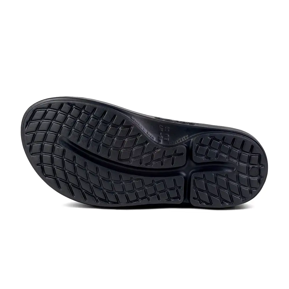 OOFOS Women's OOahh Luxe Recovery Slide Sandal - Midnight Spectre