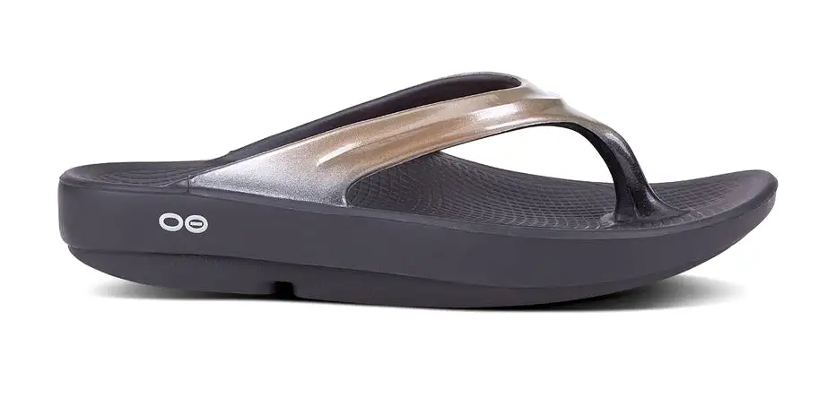 Oofos Women's Oolala Luxe Recovery Thong Sandal - Latte