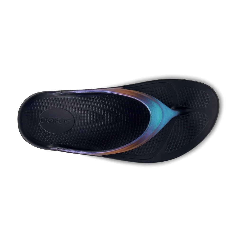 OOFOS Women's OOlala Luxe Thong Sandal - Midnight Spectre