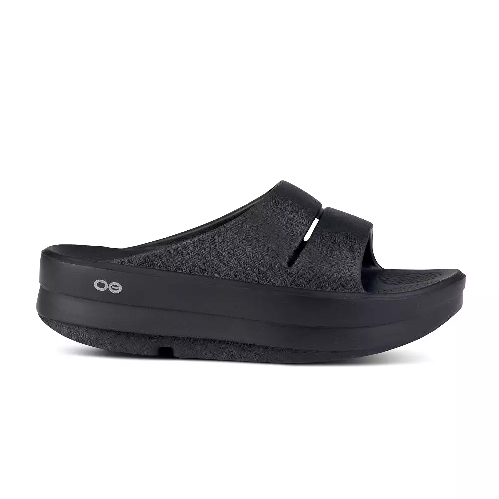 Oofos Women's OOmega OOahh Slide Sandal - Black