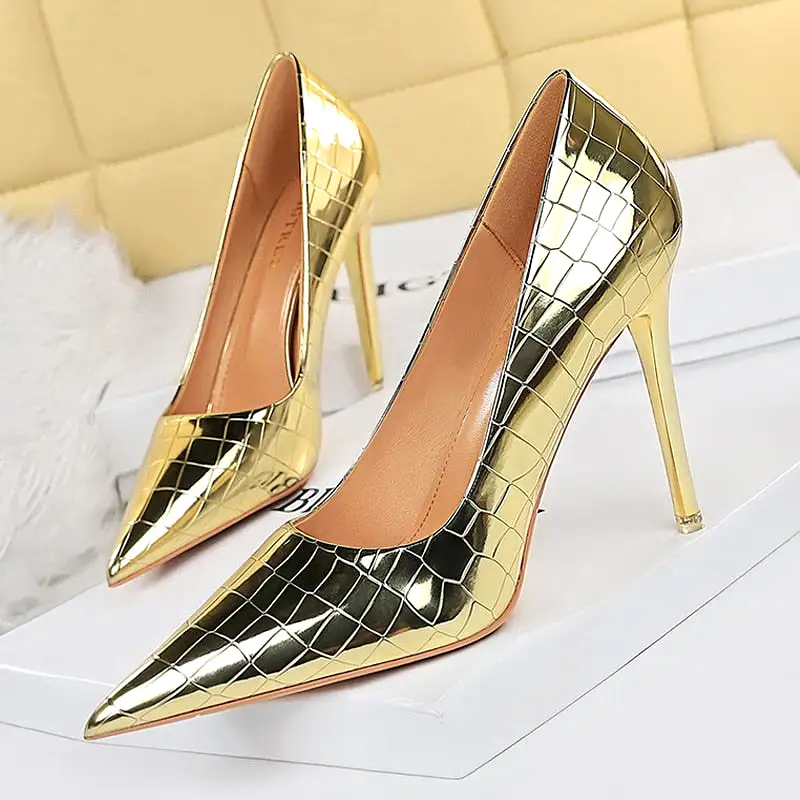 Patent Leather High Heels Wedding Shoes  Stiletto