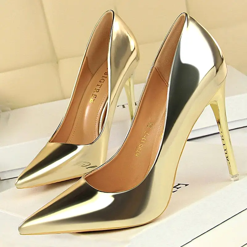 Patent Leather High Heels Wedding Shoes  Stiletto