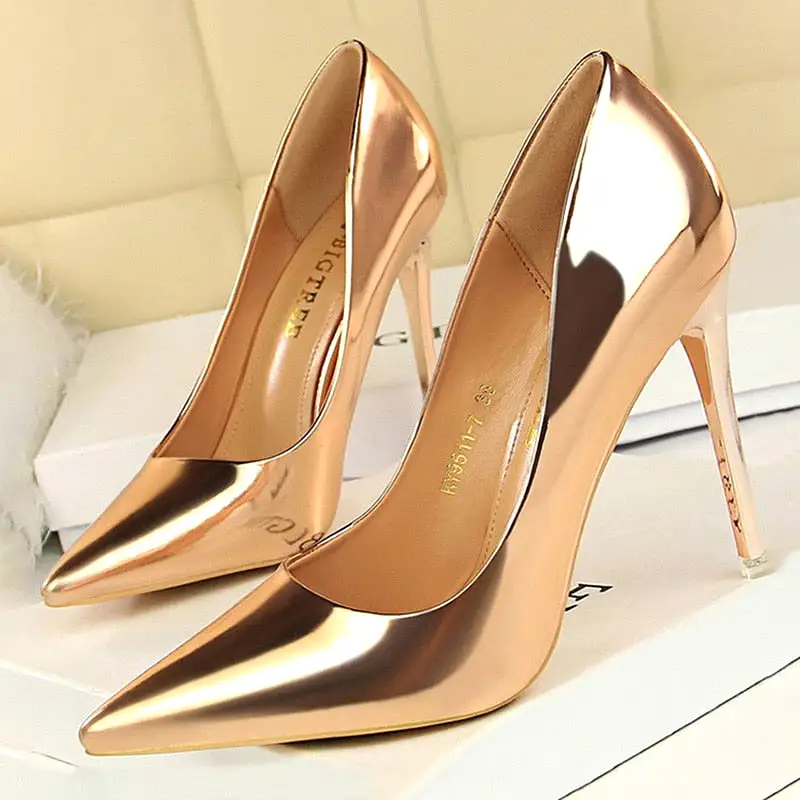 Patent Leather High Heels Wedding Shoes  Stiletto