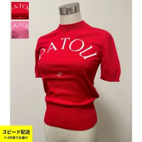 PATOU  |Casual Style U-Neck Short Sleeves Formal Style  Logo