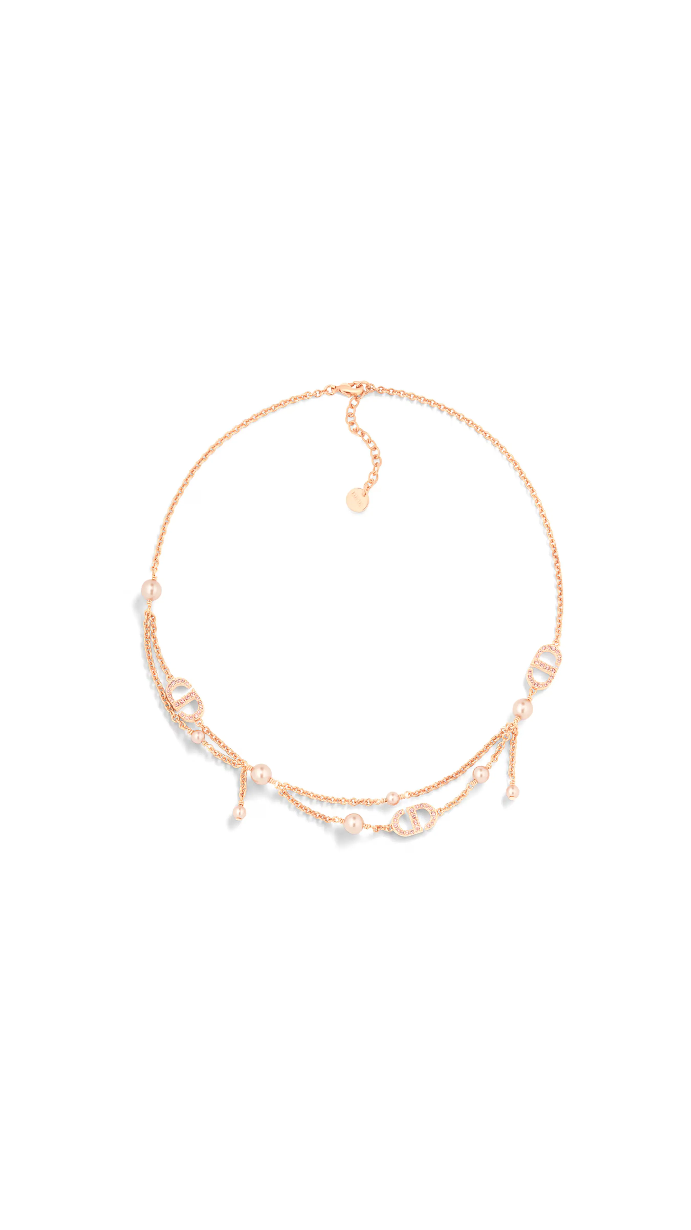 Petit CD Necklace - Rose Gold