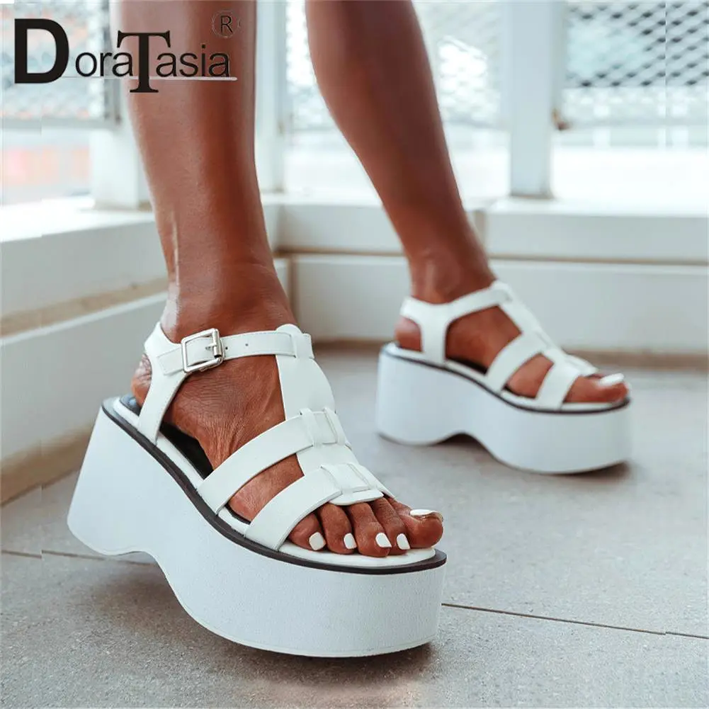 Platform Summer Sandals Fashion Solid Wedges High Heels