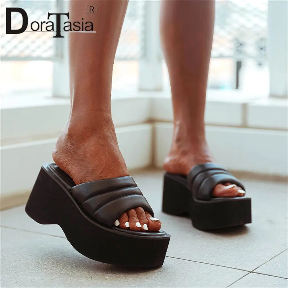 Platform Summer Sandals Fashion Solid Wedges High Heels