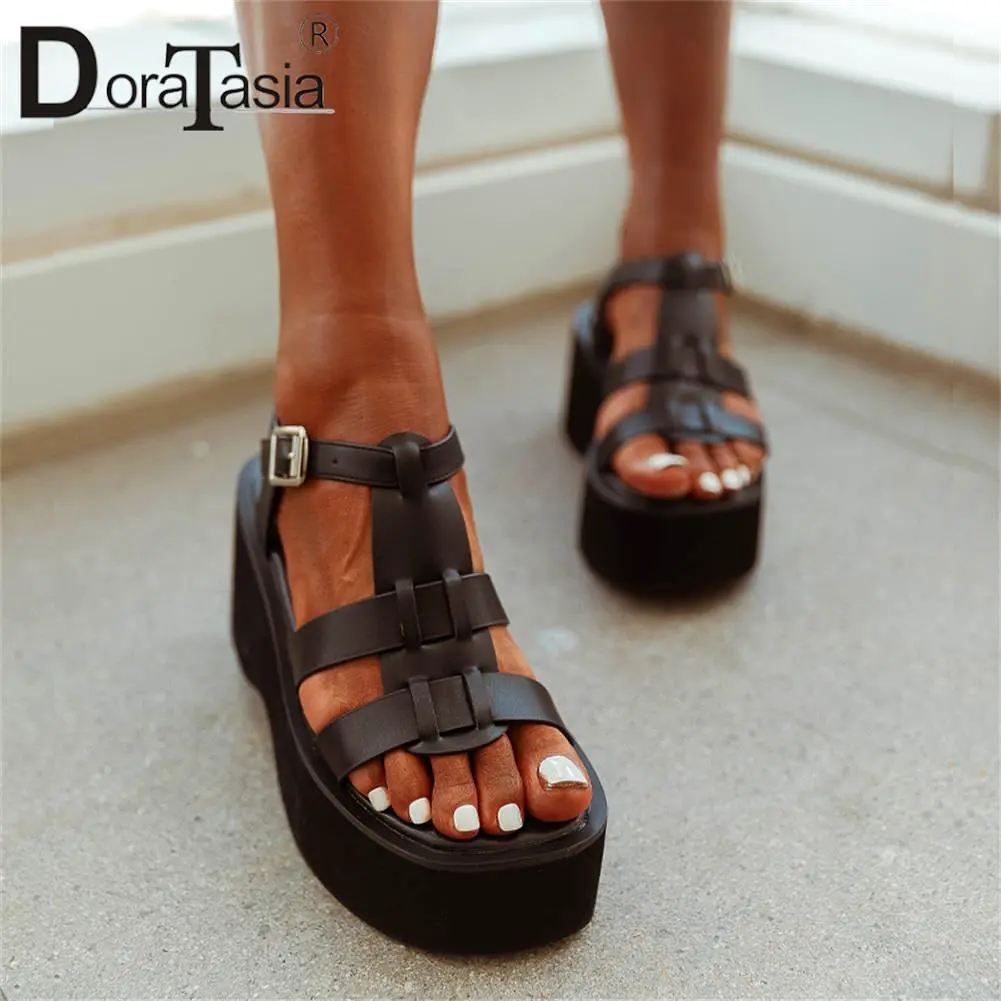 Platform Summer Sandals Fashion Solid Wedges High Heels