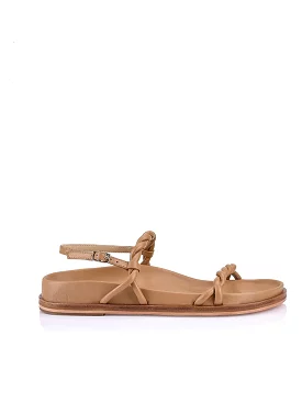 Rebekha Footbed Sandals - Soft Tan Leather