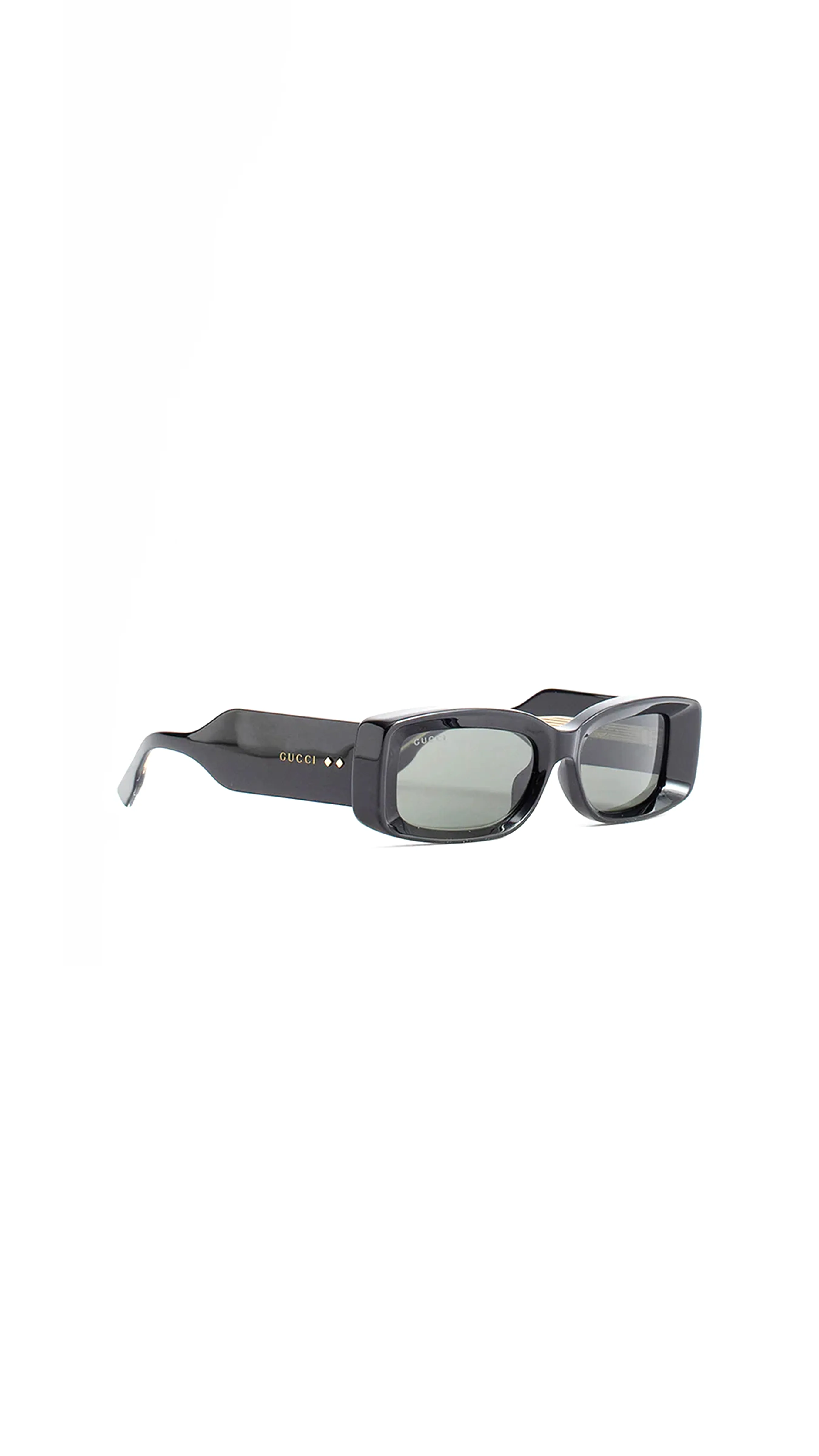 Rectangular Acetate Sunglasses - Black