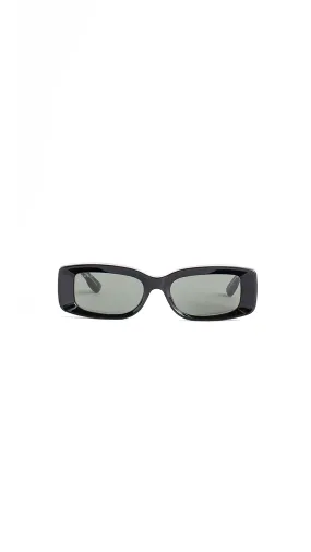 Rectangular Acetate Sunglasses - Black