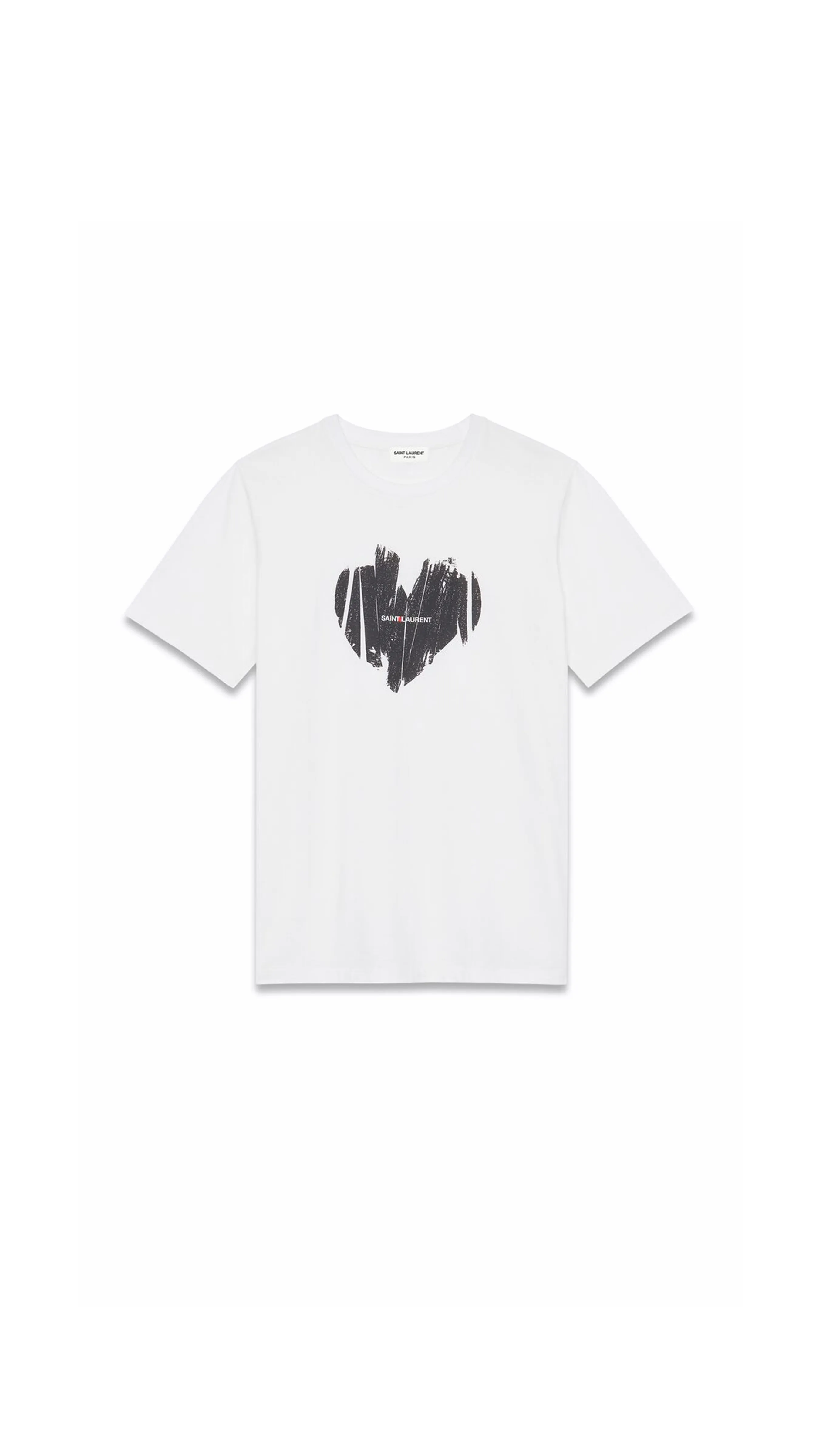 Saint Laurent Heart T-Shirt - White