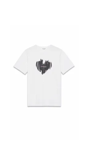 Saint Laurent Heart T-Shirt - White