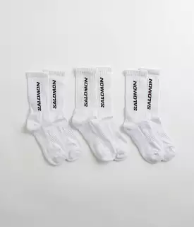 Salomon Everyday Crew Socks (3 Pack) - White / White / White