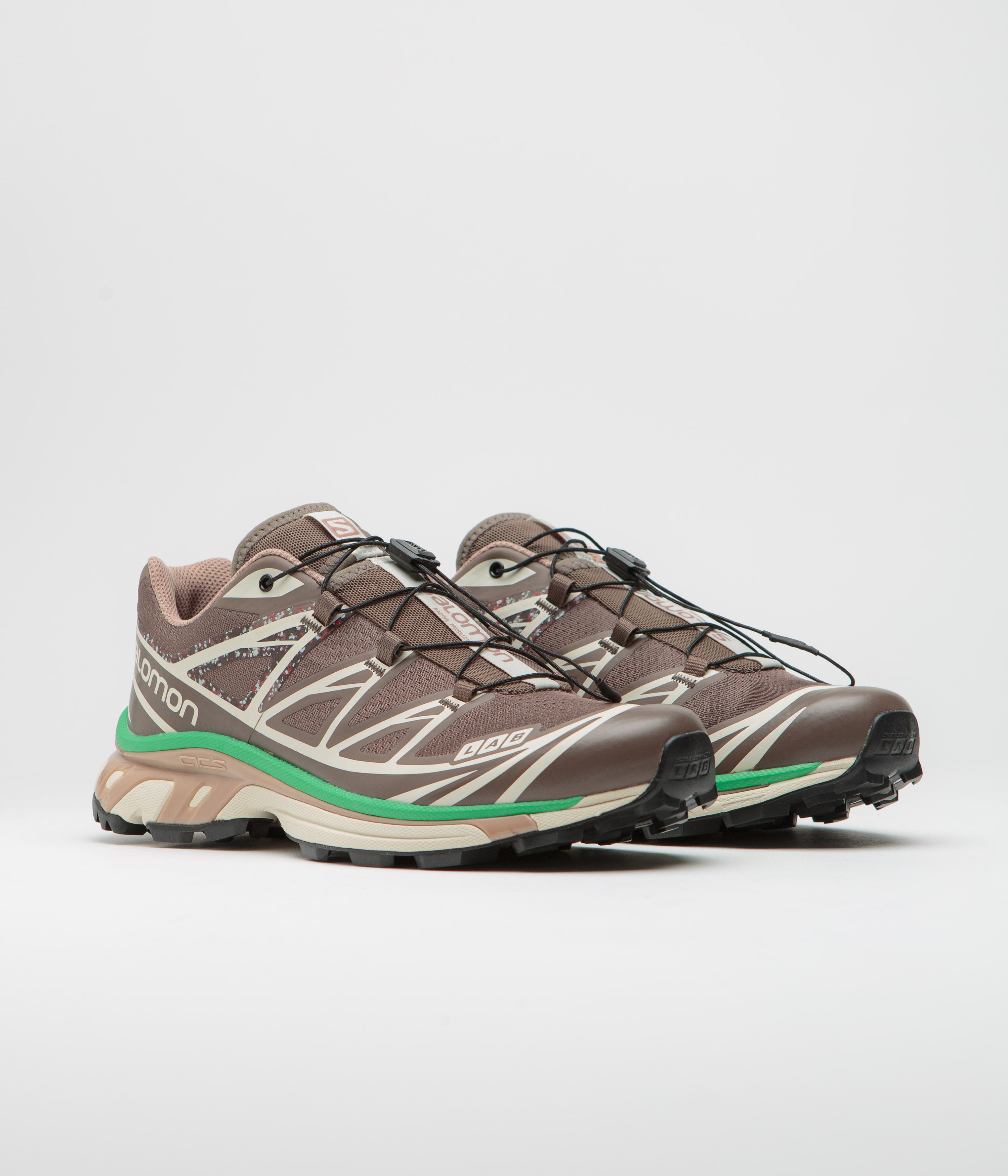 Salomon XT-6 Mindful 2 Shoes - Falcon / Almond Milk / Bright Green